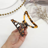 Vintage Tortoiseshell Leopard Acetate Hair Claw MK2PPM6W6HCP314: Brown-1