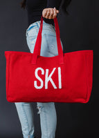 RED SKI TOTE