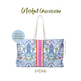 Britt Mills Mahjong Tote Bags: Aria (Blue)
