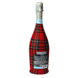 Red & Green Christmas Tartan Prosecco Bottle Wrap