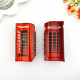 ☎️ Retro Phone Booth Hair Claw – Creative PVC Clip 📞: Red
