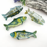 Floral Seagrass Sardine Fish Acrylic Hair Claw Clips : D