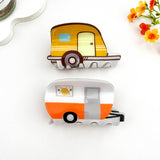 Adventure-Inspired Outdoor Travel Printed Hair Claw Clip: Yellow
