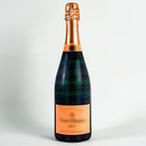 Blue & Green Christmas Tartan Champagne Bottle Wrap