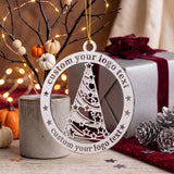 Custom Logo Ornaments - Personalized Zinc Alloy Holiday Gift: 3"