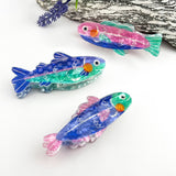 Cute Cartoon Sardine Acetate Hair Claw Ocean Theme: Pink