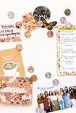 Glass Magnets, Box Set of 8 Floral Magnets: Primavera