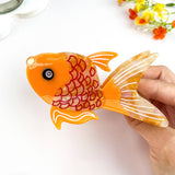 Goldfish Acetate Patchwork Hair Claw Clip: Gold