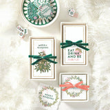 Ceramic Napkin Tray + Napkins - Merry Mahjong: 16 oz, 4.5" H