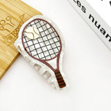 Tennis Racket Claw Clip, Sports Series Hair Clip: White