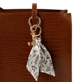 Floral Satin Keychain: Porcelain Floral