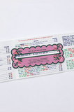 Mahjong Line Finder Tool for Standard and Large Size NMJL Cards - Pink: One Line Finder