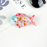 Acetate Cartoon Fish Hair Clip Cute Marine Animal Claw Clips: Blue