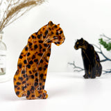 3.94" Exquisite & Wise Jaguar Acetate Hair Claw Clip: Brown