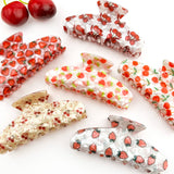 Fruity Hair Clip, Cherry & Strawberry Hair Claw Clip: Cherry-C
