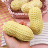 Large TPR Slow Rebounding Peanut Squeeze Toy: Yellow