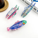 Cute Sardine Hair Claw Clip: Blue