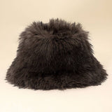 Fuzzy Faux Fur Bucket Hat
: Blue