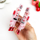 Sweet Pink Nutcracker King Hair Claw Clip: Pink