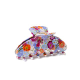 Floral Claw Clip: Rainbow Garden