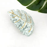 Tropical Monstera Leaf Hair Claw Clip: Green