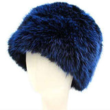 Elegant Plush Faux Fur Winter Hat: Blue