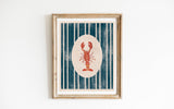 Lobster Canvas Art Print, Coastal Beach Wall Decor 8x10: 8x10
