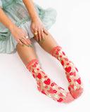 STRAWBERRY DAISIES RUFFLE SHEER SOCK