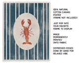 Lobster Canvas Art Print, Coastal Beach Wall Decor 8x10: 8x10