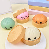Mystery Squishy Dumpling Bao Bun Fidget Toy-random color: Maltose buns