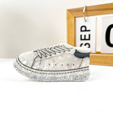 Simple sneaker Animal hair claw clip: White