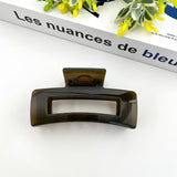 4.13'' Rectangular Hair Clip,Classic Claw Clip: Yellow