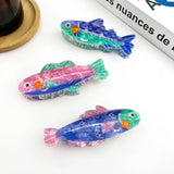 Cute Sardine Hair Claw Clip: Blue