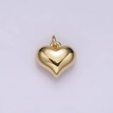 14K Gold Filled 12mm Puffed Minimalist Heart Charm | AG440