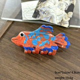 Colorful Fish-Shaped Hair Claw, Sardine Hair Clip: Sardine