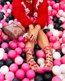 CHERRY BOW RUFFLE SHEER SOCK
