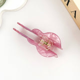 Adorable Pink Cartoon Guitar Hair Claw Clip: Pink