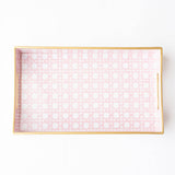 PREPPY PINK CANE TRAY - SMALL