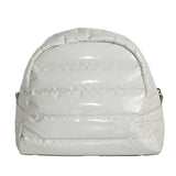 COSMETIC PUFFER BAG - Eggshell