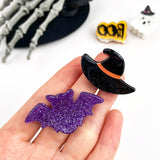 Halloween Mini Hair Clips, Ghost & Bat Cute Hair Accessories: Ghost