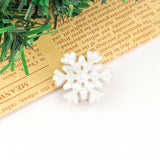 White Winter Snowflake Hair Claw Clip, Christmas Hair Clip: Mini