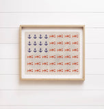 Nautical Flag Canvas Art Print, Coastal Wall Decor 8x10 LOB: 11x14