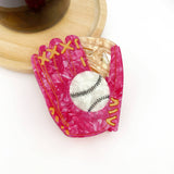 Baseball Series Claw Clip, Sports Day Souvenir Hair Clip: Bat-Brown