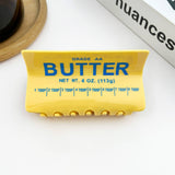 Butter Shaped Hair Claw Clip, Creative Food Hair Clip: Yellow