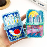 Sardine Can Hair Claw Clip, Creative Fish Tin Hair Clip: A