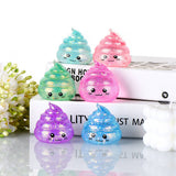 Maltose Glitter smiley Poop Squeeze Toy squishy fidget toy : Pink