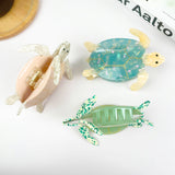 Blue Turtle Claw Clip,Animal Hair Clip: Small