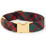 Highland Plaid Dog Collar: L