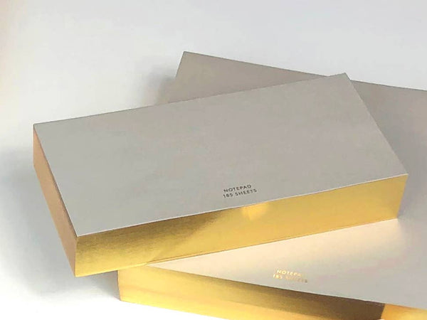 ColorPads: Greige with Gilded edge, 3 sizes: Medium Long