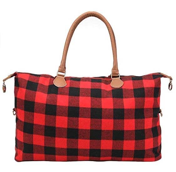 Plaid discount weekender bag